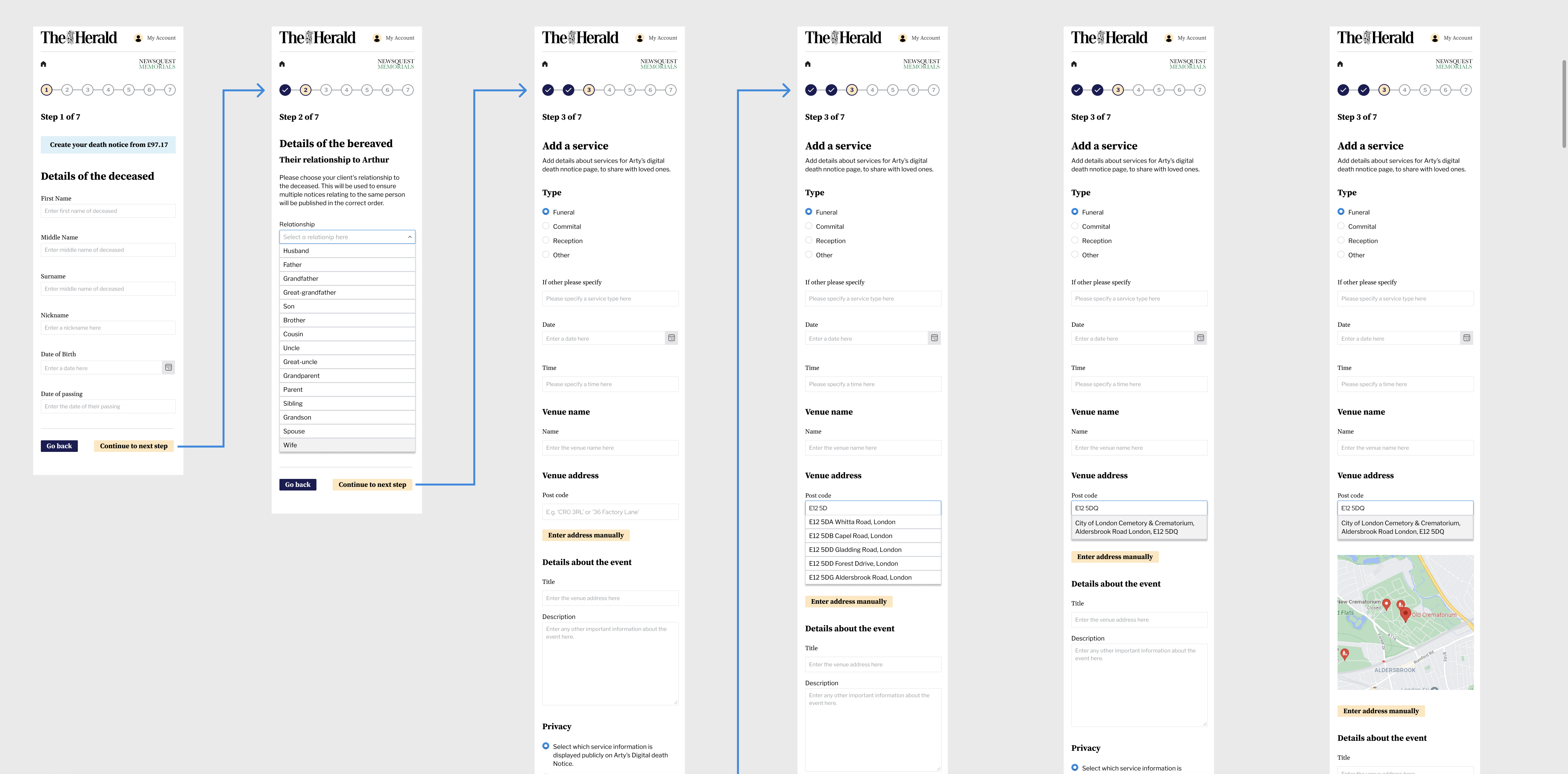 Image of the Add a Service facility in Figma.